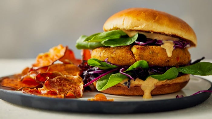 Vegán csicseriborsó burger