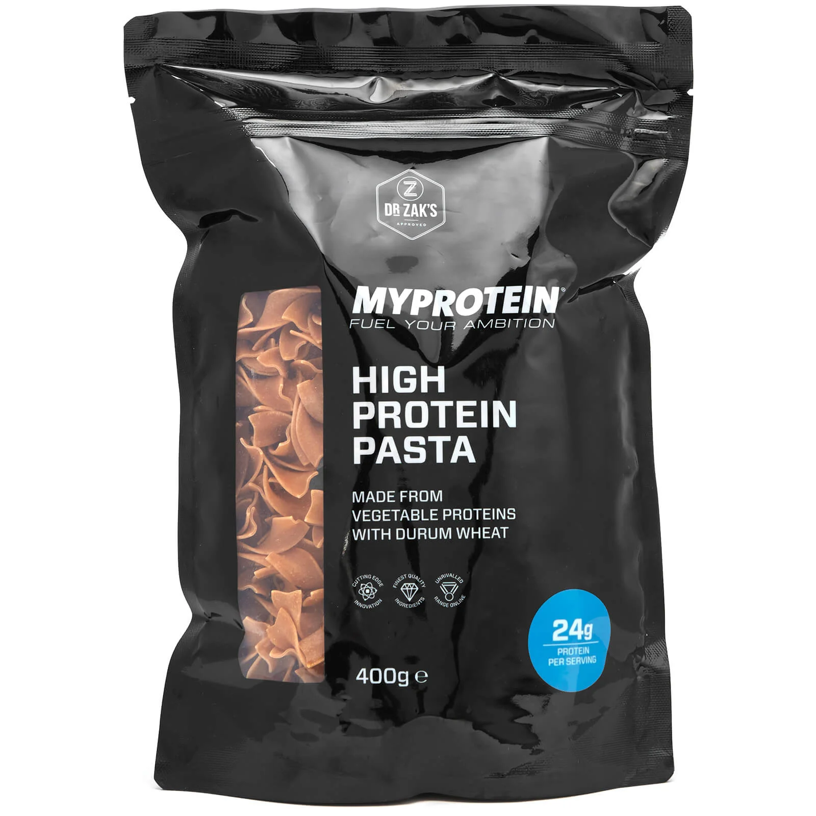 Dr Zak's Protein-Fuelled Pasta - 400g - Ízesítetlen kép 1
