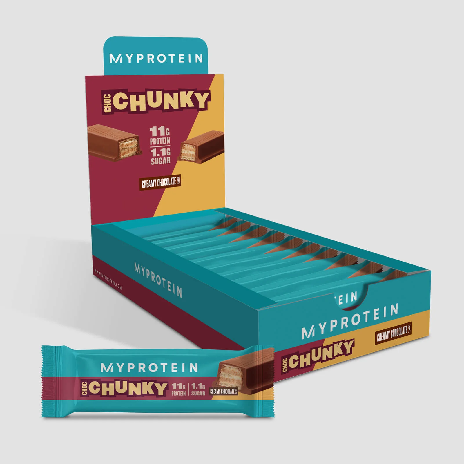 Protein Choc Chunky - 10 x 48.7g - Csokoládé kép 1