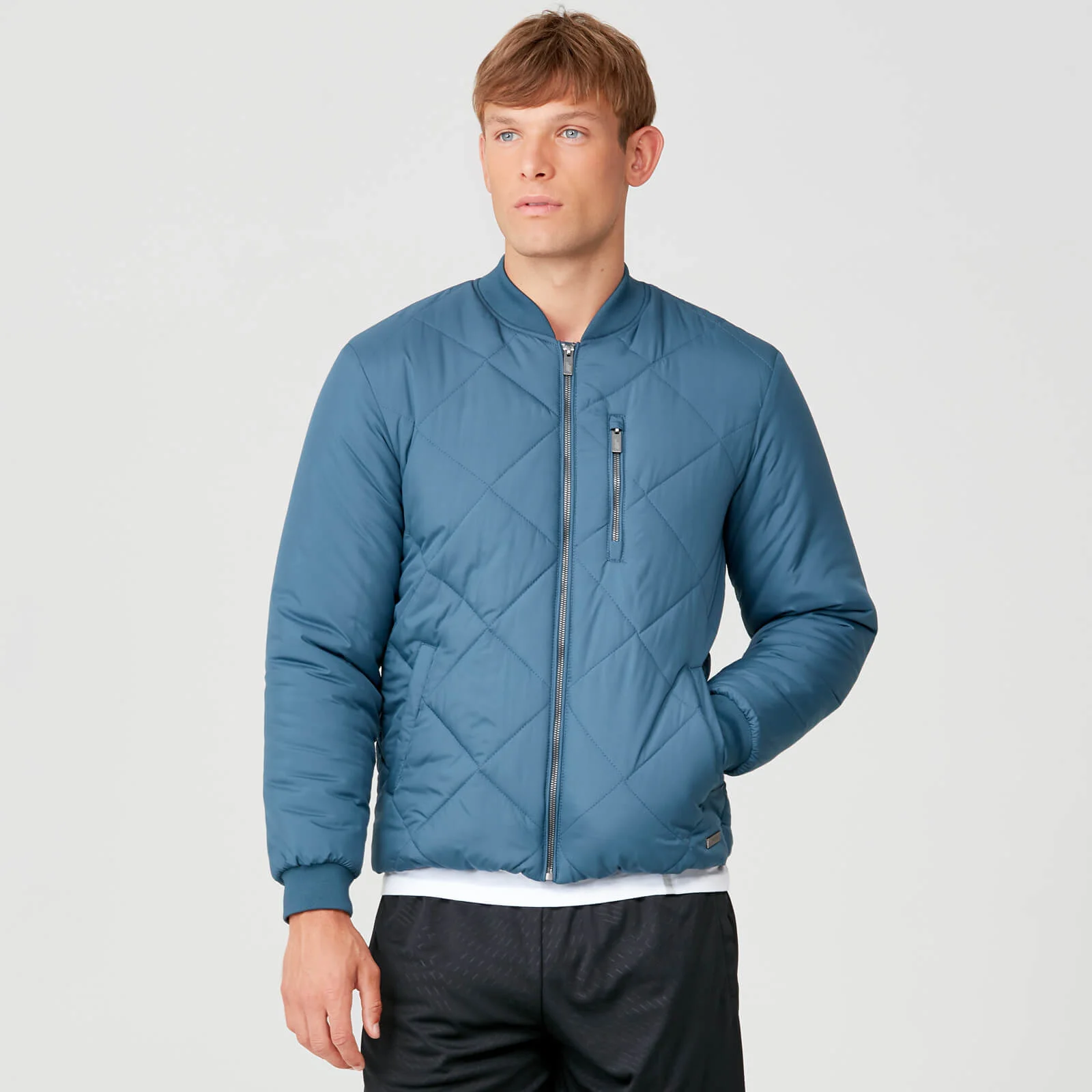 Pro-Tech Quilted Bomber - Olajkék - XS kép 1
