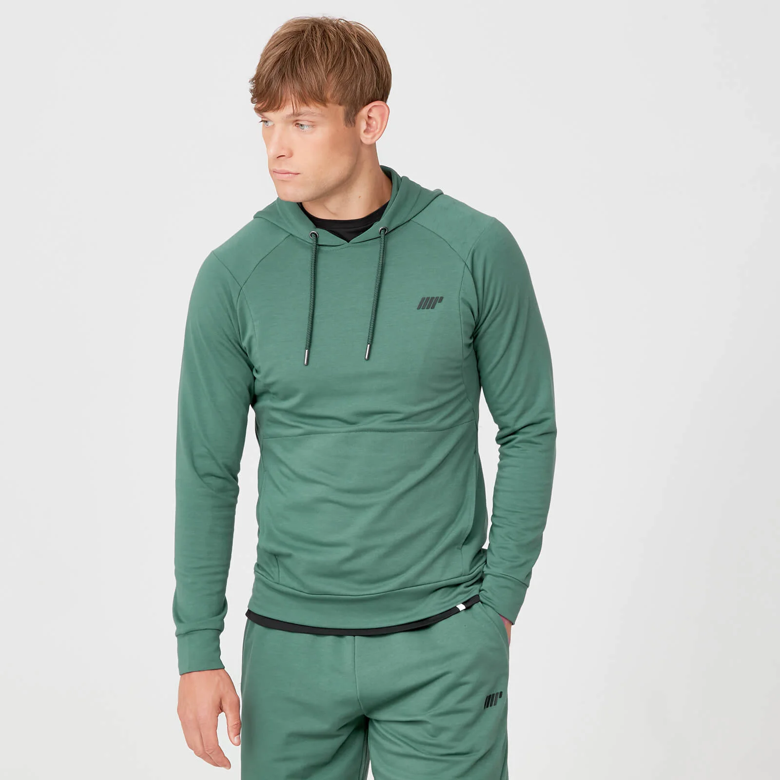 Form kapucnis pulóver - Fenyőzöld - L kép 1