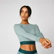 Inspire Seamless Crop Top - Kékeszöld