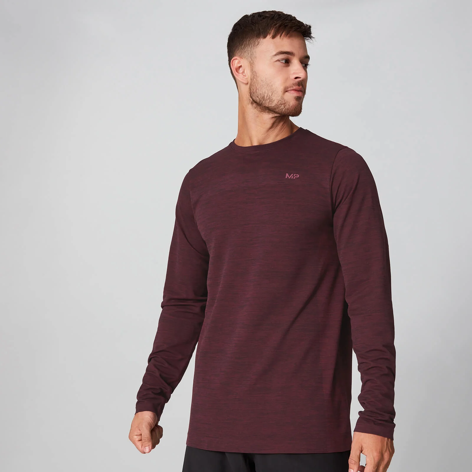 Lightweight Seamless hosszú ujjú póló - Vérvörös márga - XS kép 1