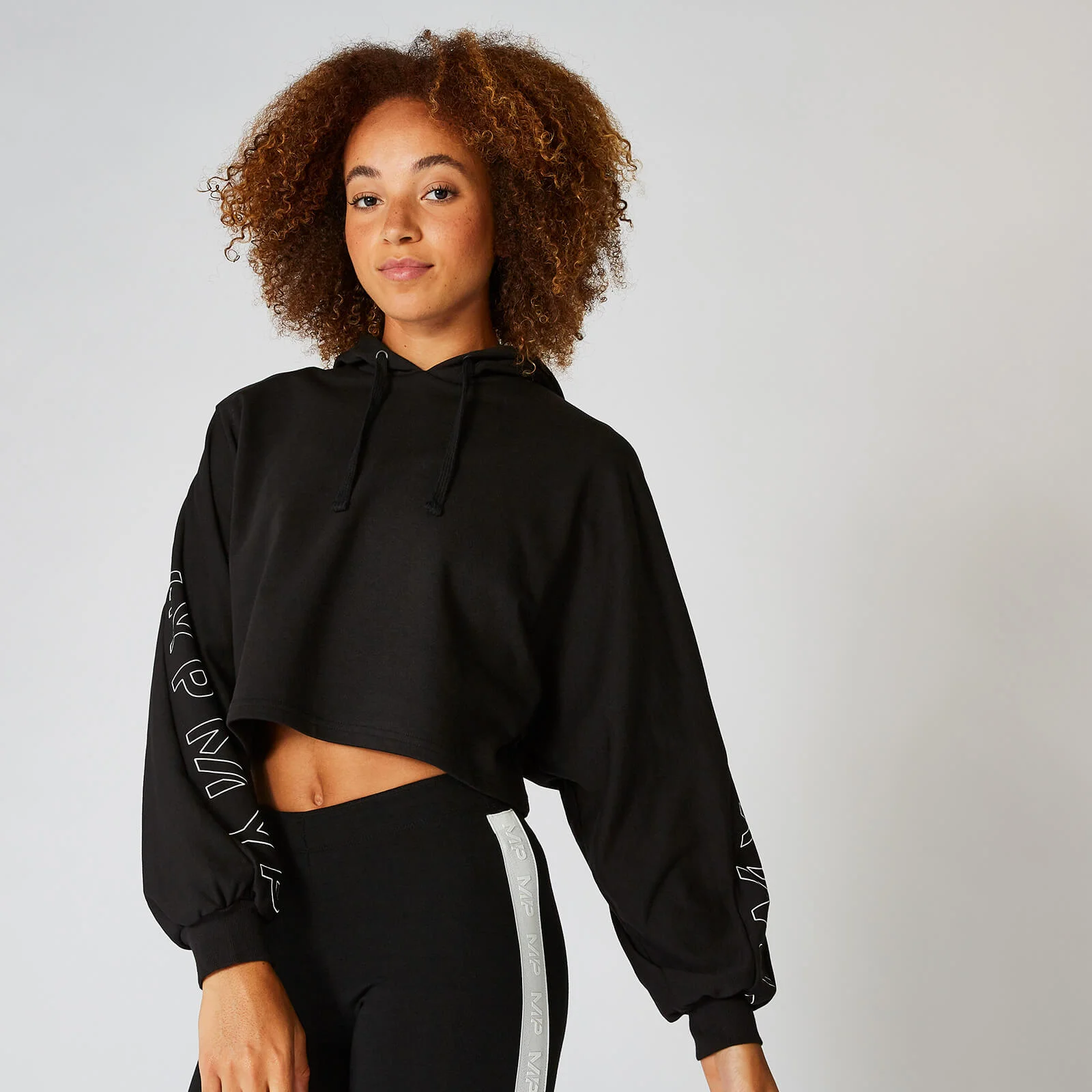 Icon Cropped Hoodie kapucnis pulóver - Fekete - XL kép 1