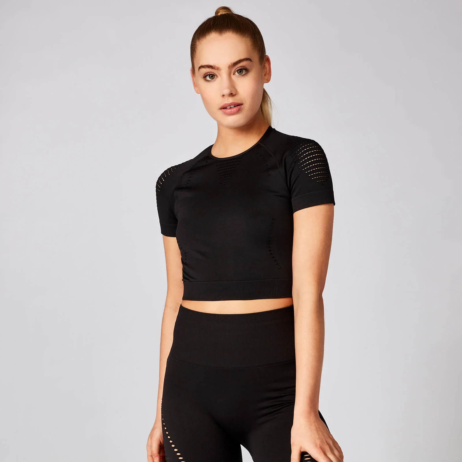 Shape Seamless rövid ujjú felső - Fekete - XS kép 1