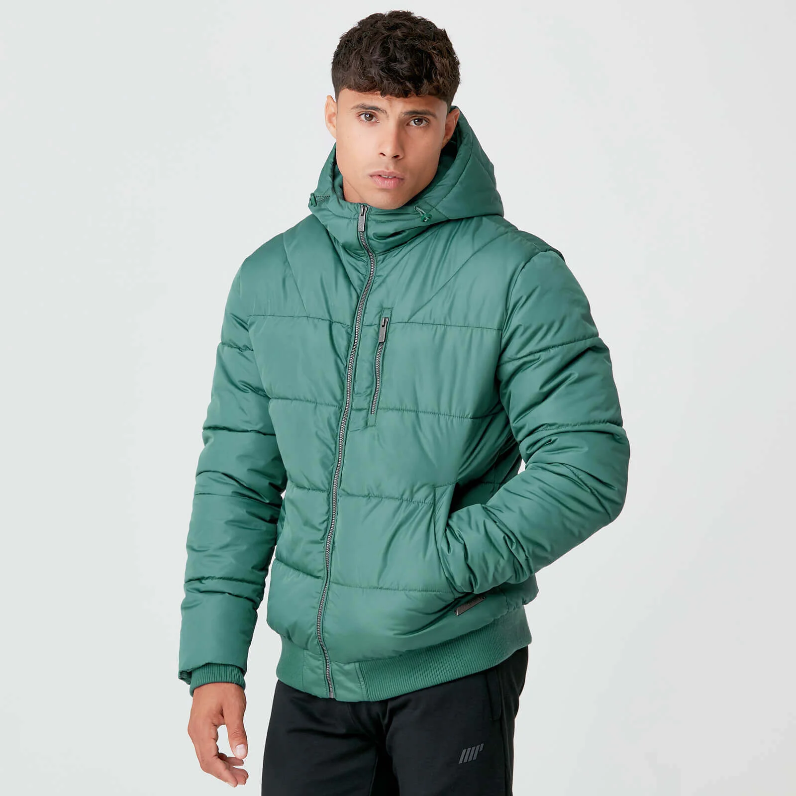 Pro-Tech Protect Puffer Jacket Kabát - Fenyőzöld - XS kép 1