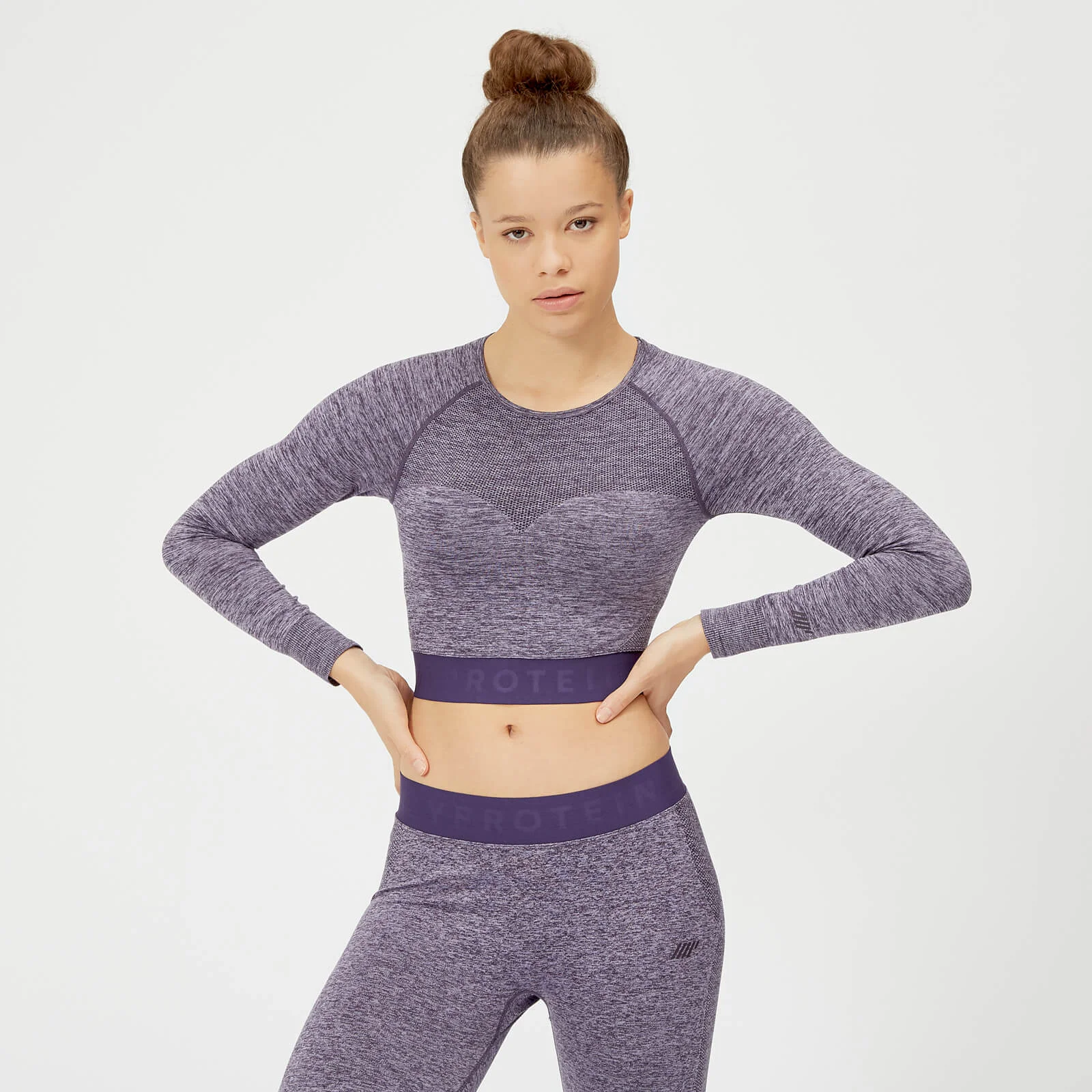 Inspire Seamless Crop Top - Lila - XS kép 1