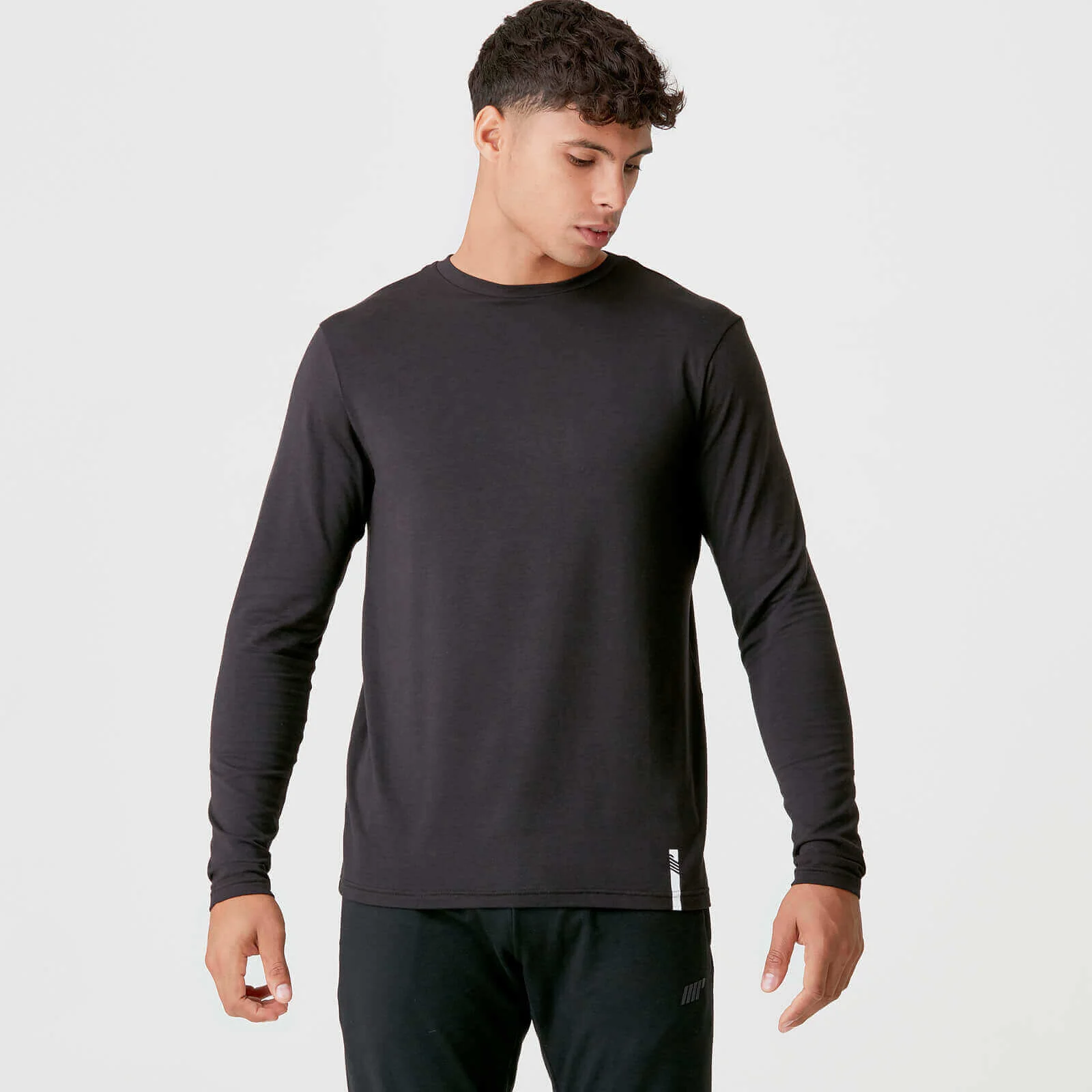 Luxe Classic Crew Hosszú Ujjú felső - Fekete - XS kép 1