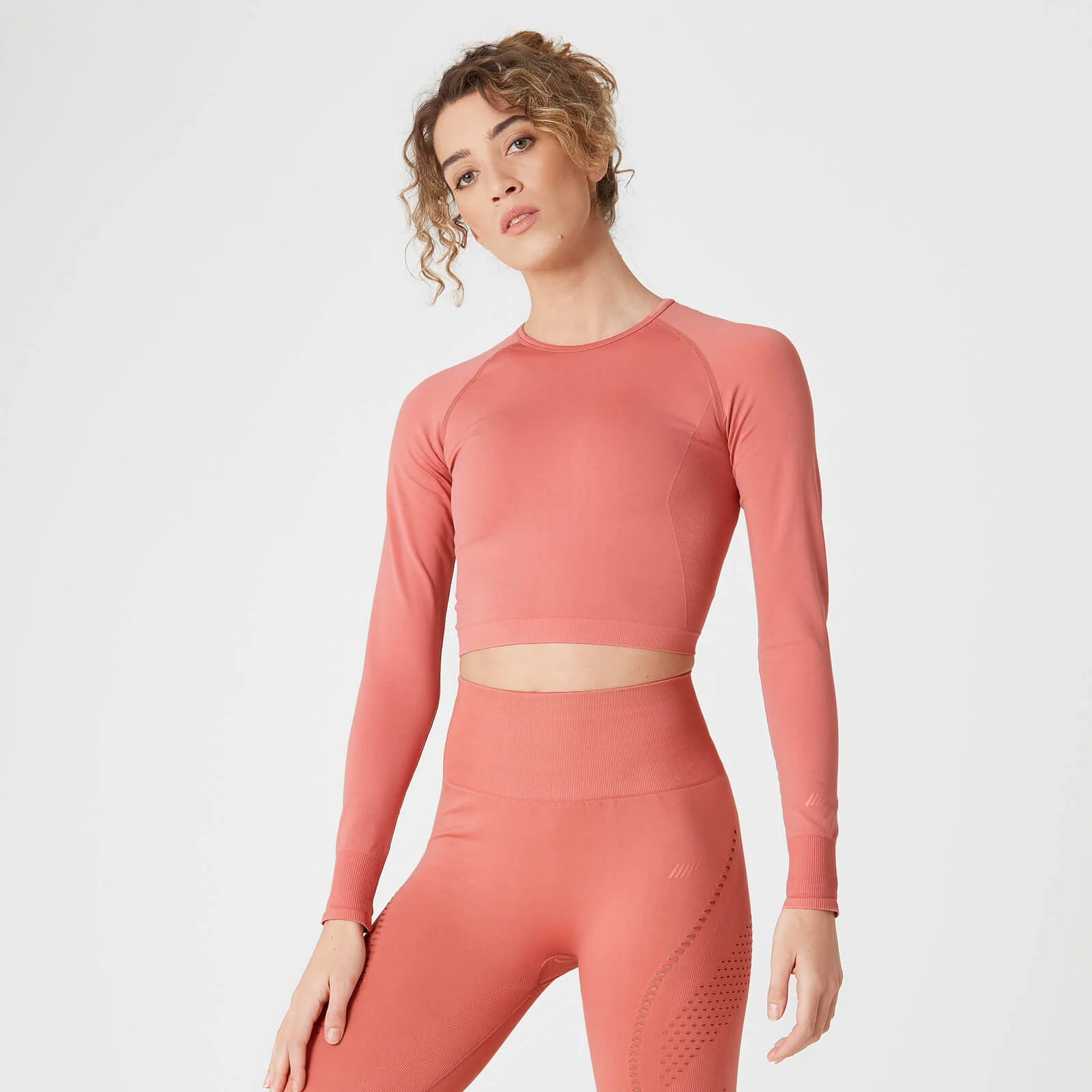 Shape Seamless Crop Top Felső - Réz Rozé - XS kép 1