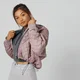 Oversized Quilted Steppelt Bomber Dzseki - Mályva