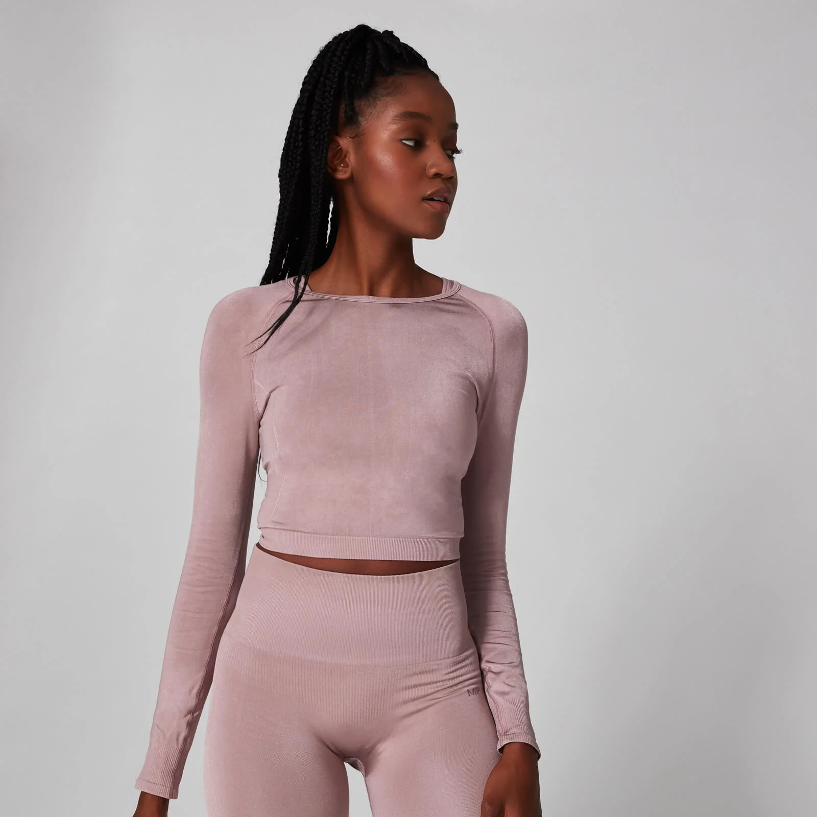 Shape Seamless Crop Top - Mályva - S kép 1
