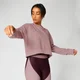 Metallic Cropped Pulóver — Mályva