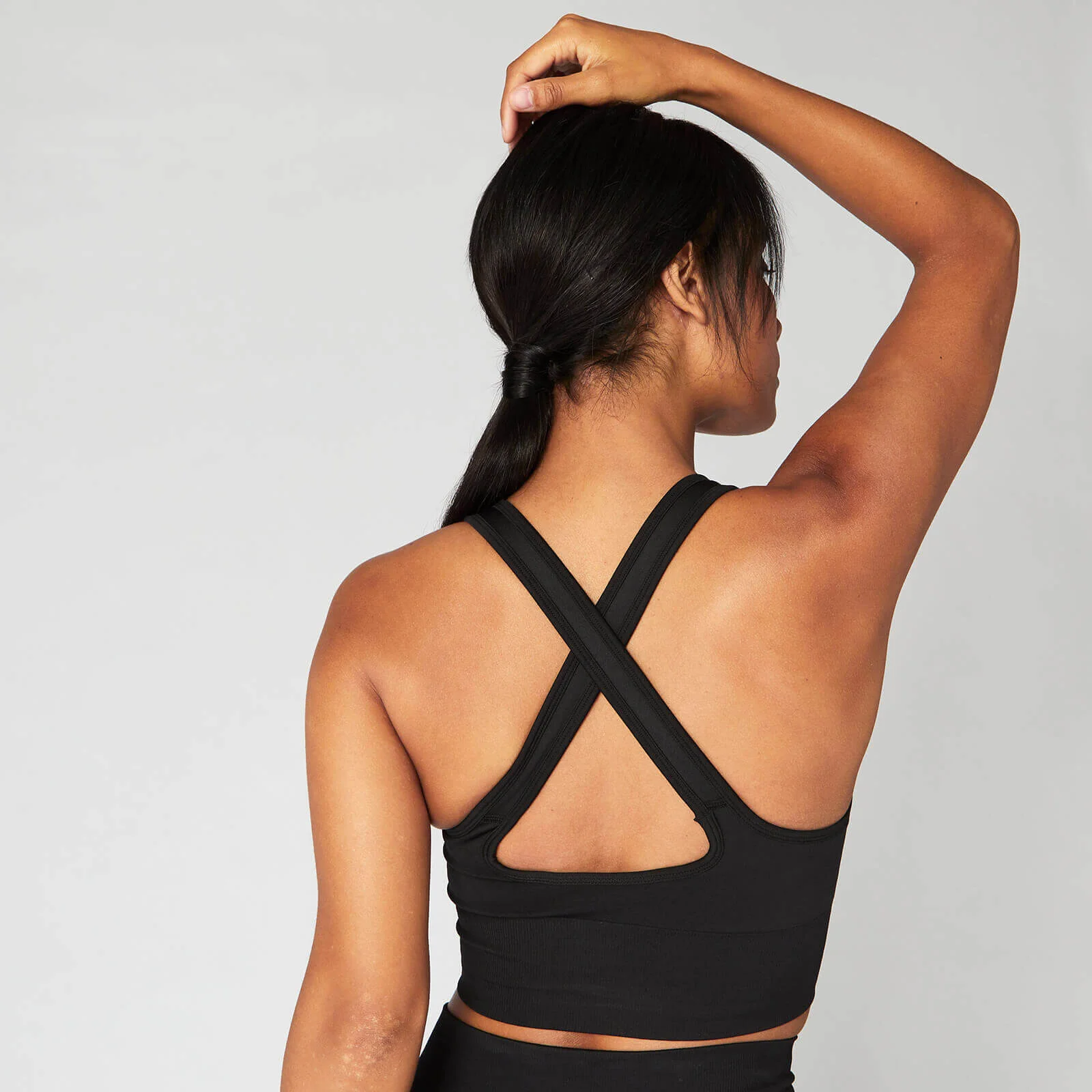 MP Shape Seamless Ultra Keresztpántos Sportmelltartó - Fekete - XS kép 1