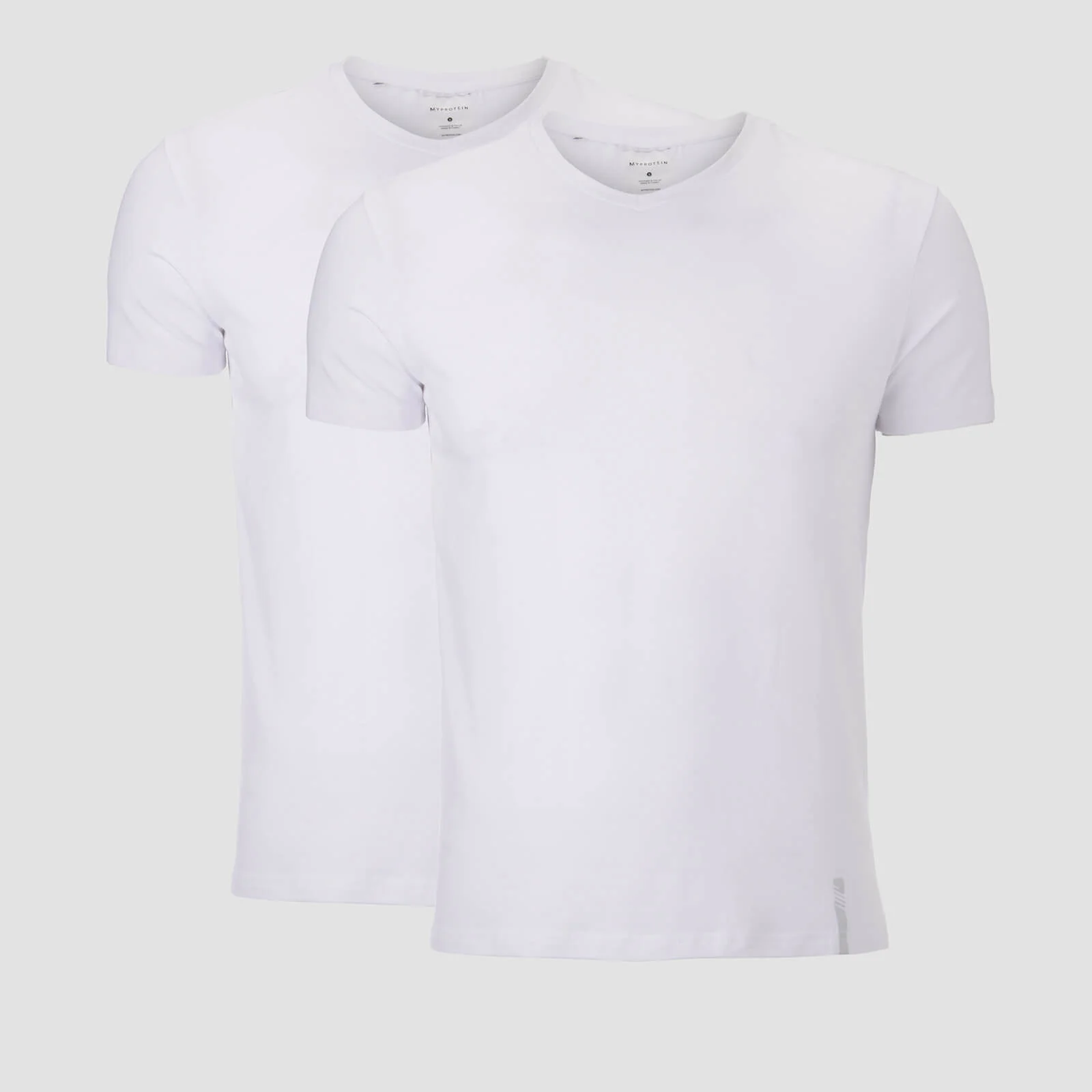 MP Luxe Classic V-nyakú férfi póló - Fehér/Fehér (2 db) - XS kép 1