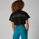 Logo Crop Top Felső - Fekete