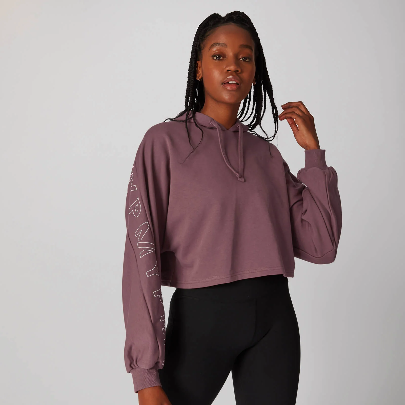 Icon Cropped Hoodie - Vörösbor szín - XS kép 1