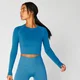 Shape Seamless Crop Top Felső - Ibiza kék