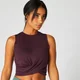 Energy Crop Top felső - Malbec sötétvörös