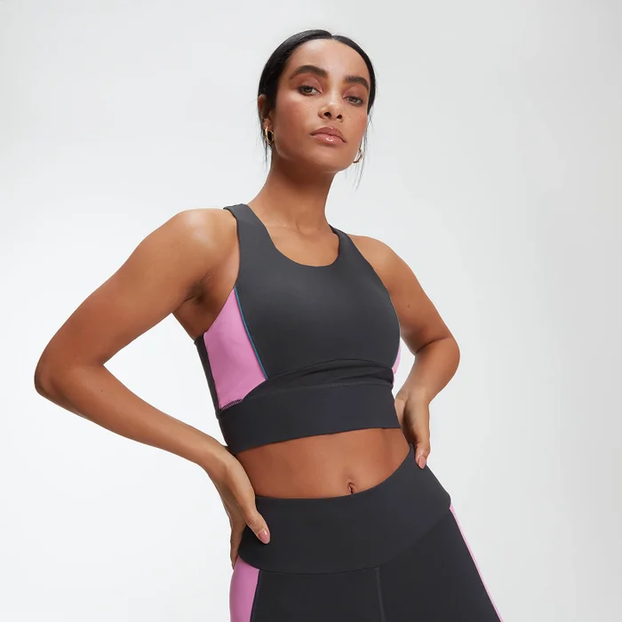 MP Power Női Longline Crop Top Felső - Fekete
