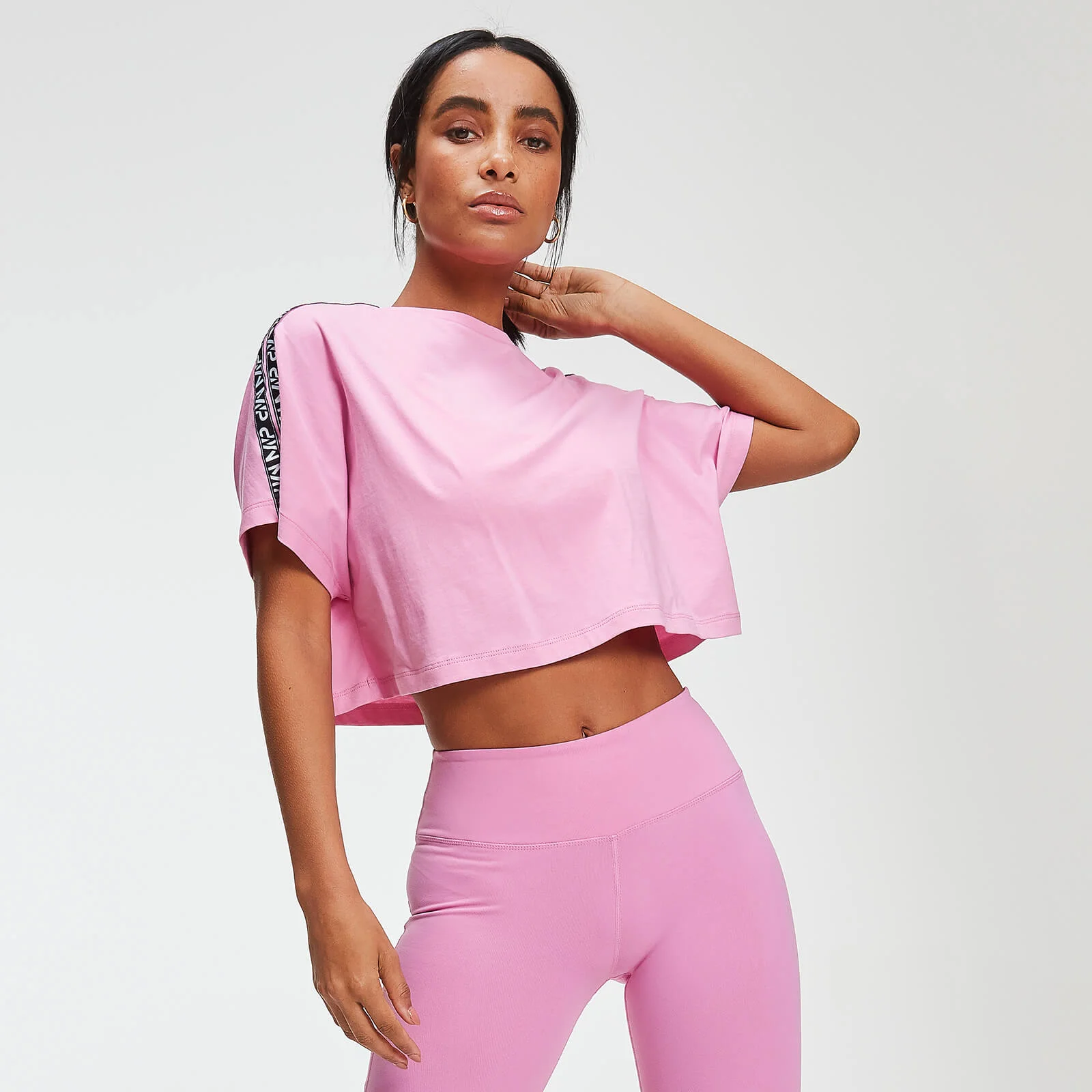 MP Power Női Crop Tape Póló - Cukorka Pink - XS kép 1