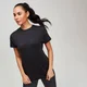 MP Textured Training Női Oversized Póló - Fekete