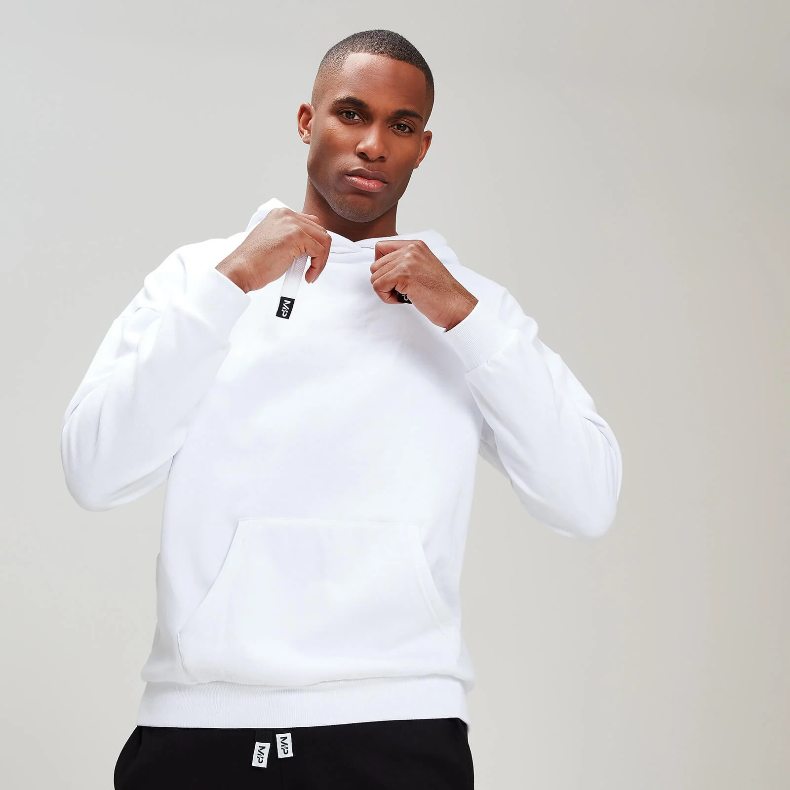 MP Rest Day Férfi Stripe Kapucnis Pulóver - Fehér - XS kép 1