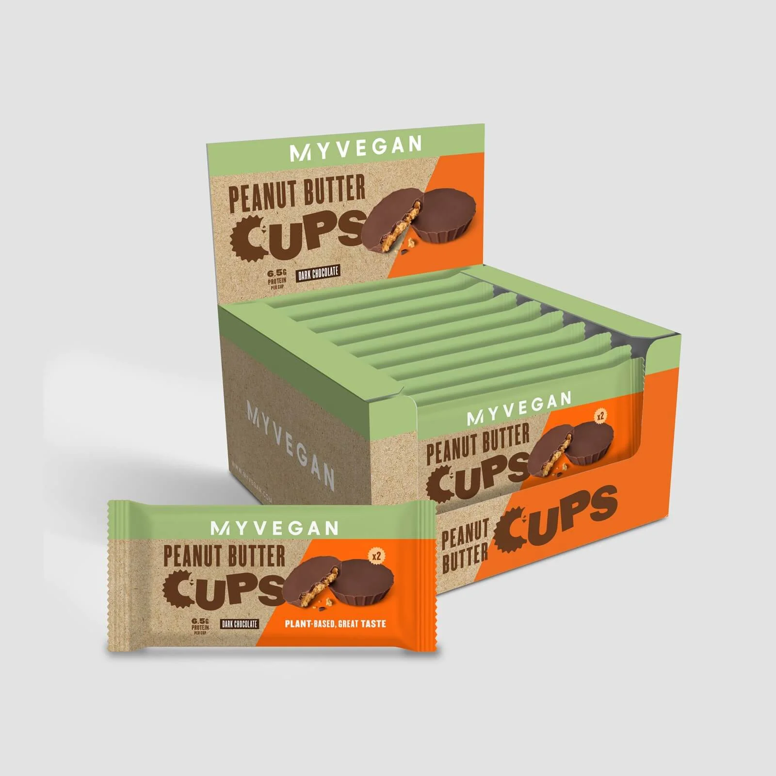 Vegan Peanut Butter Cups - 10 x 42g - Dark Chocolate kép 1