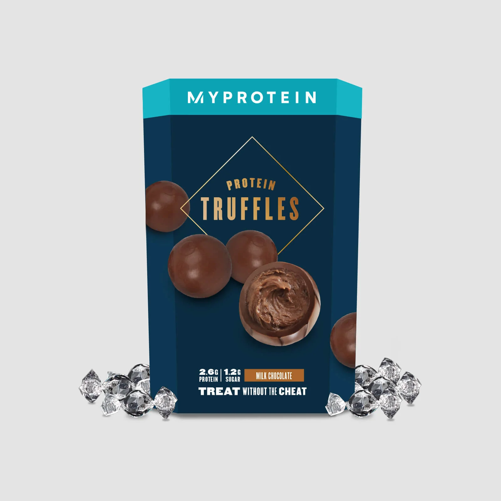 Protein Csokoládé Trüffel - 12 x 10g - Tejcsokoládé kép 1