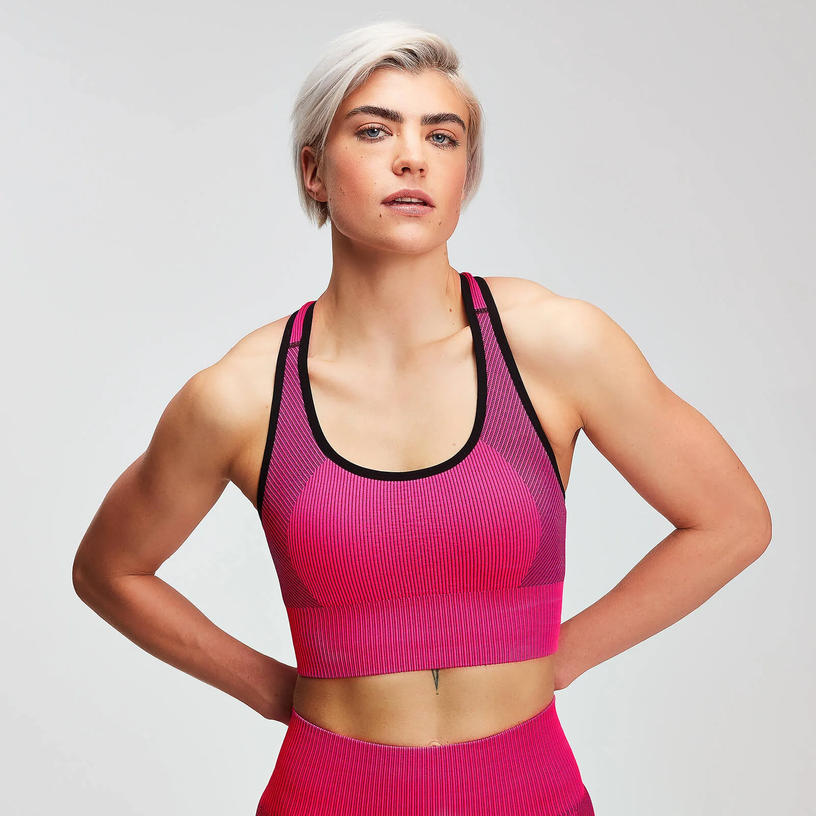 MP Contrast Seamless Női Sportmelltartó - Super Pink - XS kép 1