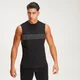 Rest Day Slogan Drop Armhole Tank Top - Fekete