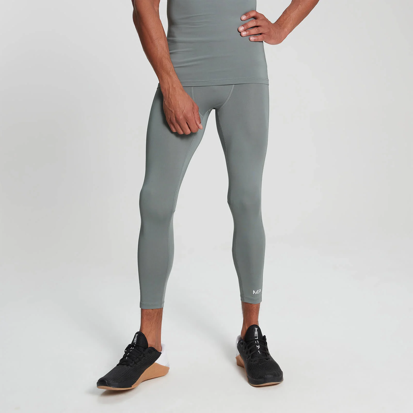 MP Base Layer ¾-es férfi leggings - Szürke - XXS kép 1