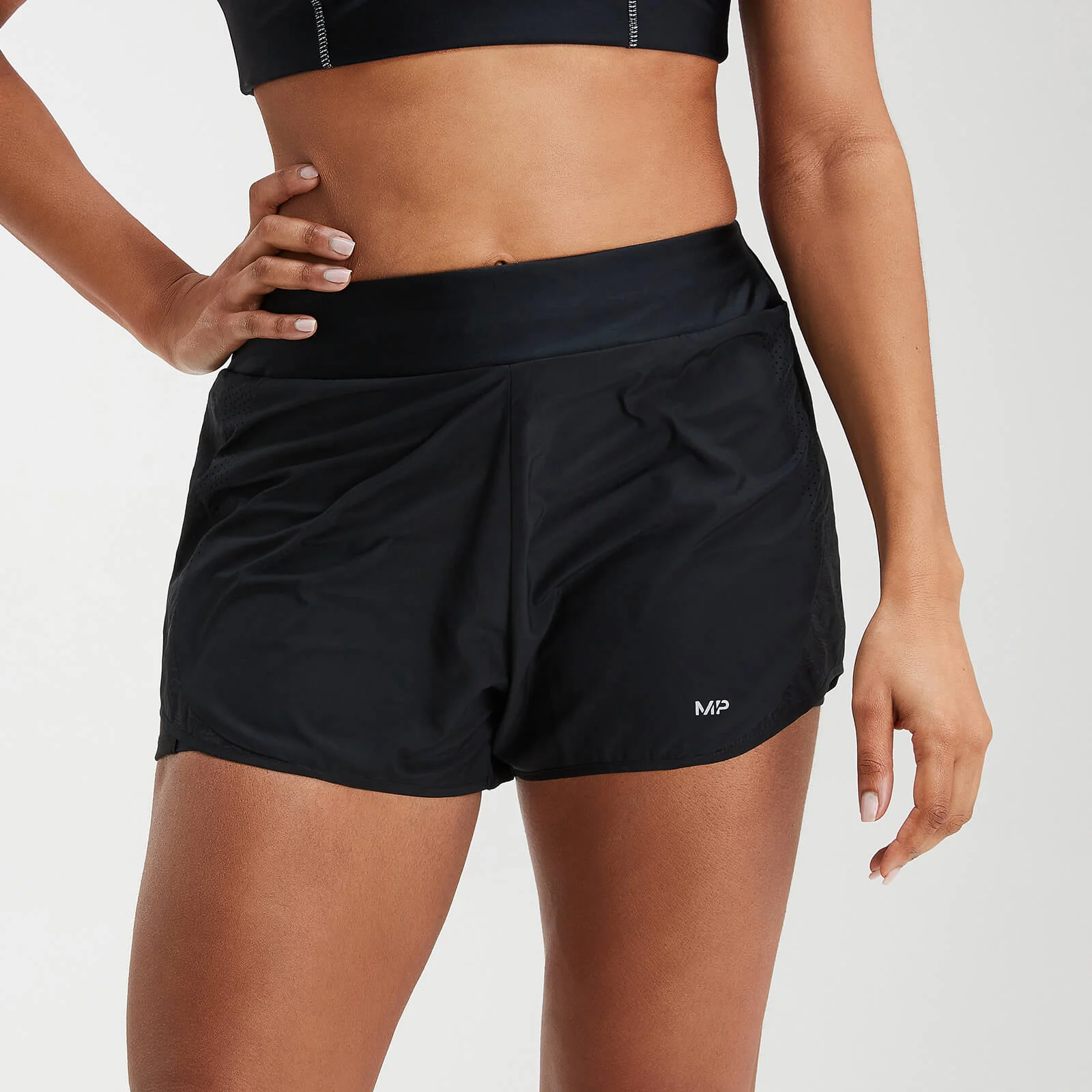 MP Women's Velocity Double Layered Shorts- Black - XXS kép 1