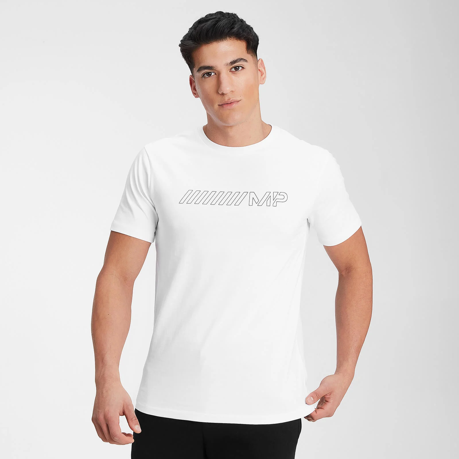 MP Men's Outline Graphic Short Sleeve T-Shirt - White - XXS kép 1