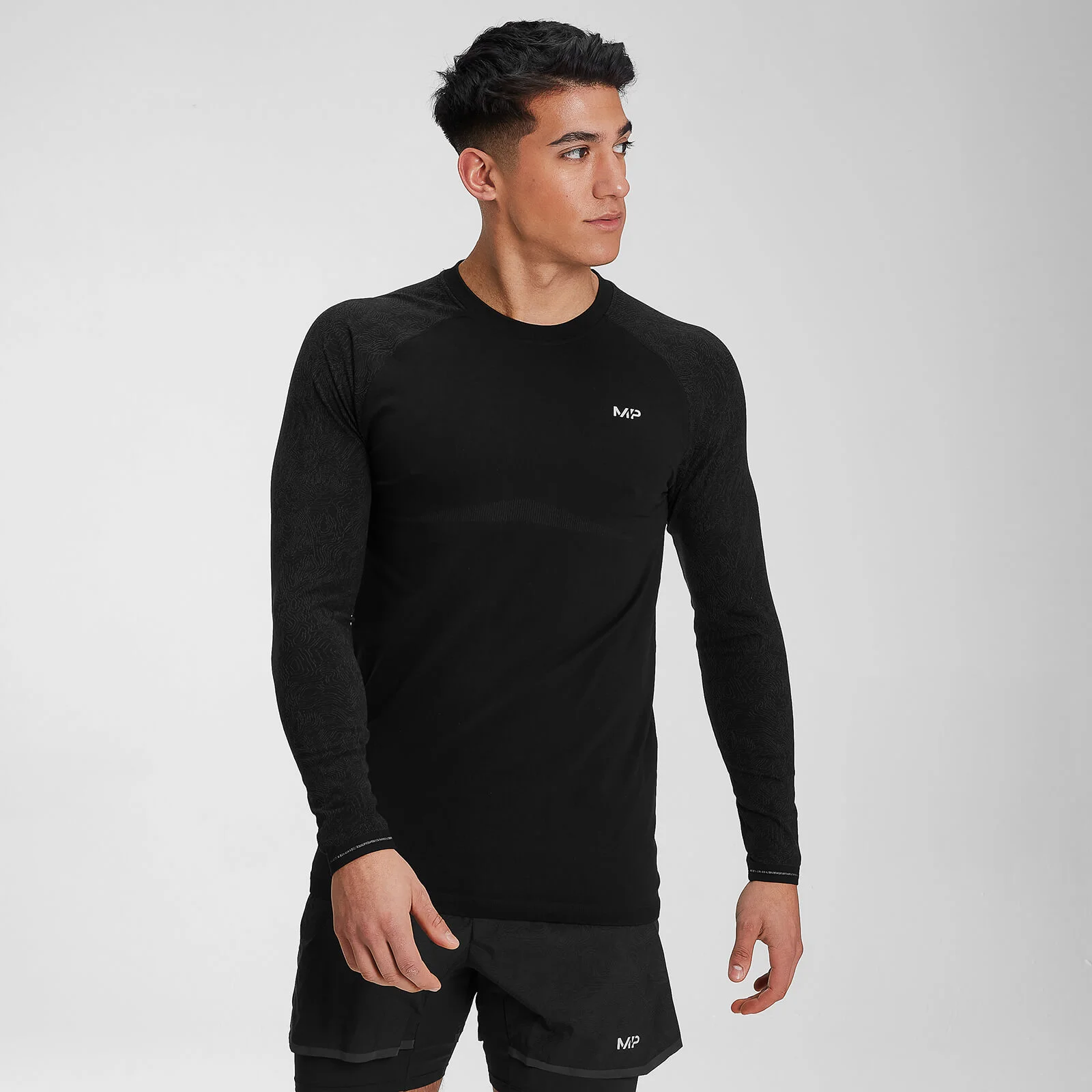 MP Men's Velocity Long Sleeve Top- Black - XS kép 1
