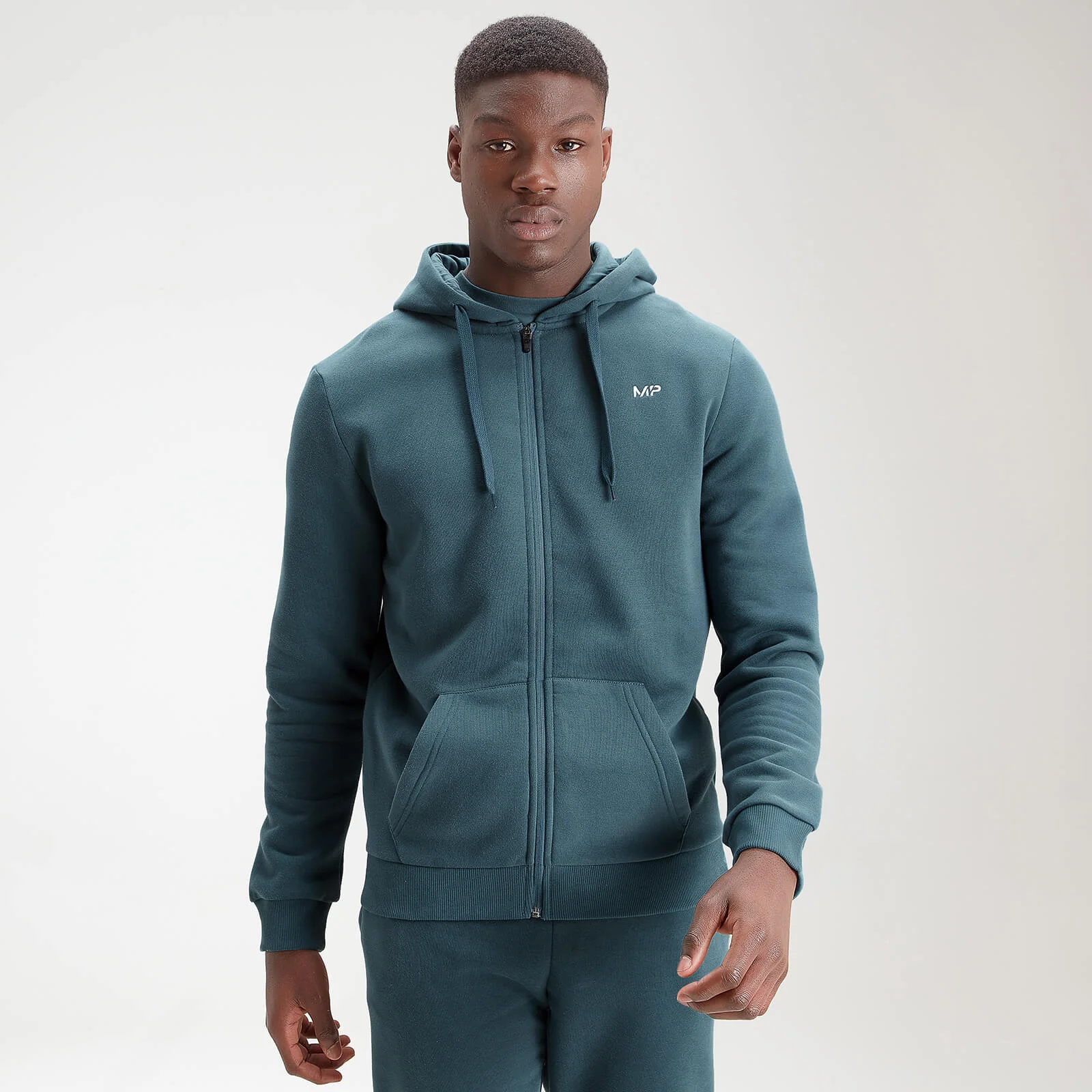 MP Men's Essentials Zip Through Hoodie - Deep Sea Blue - XXS kép 1