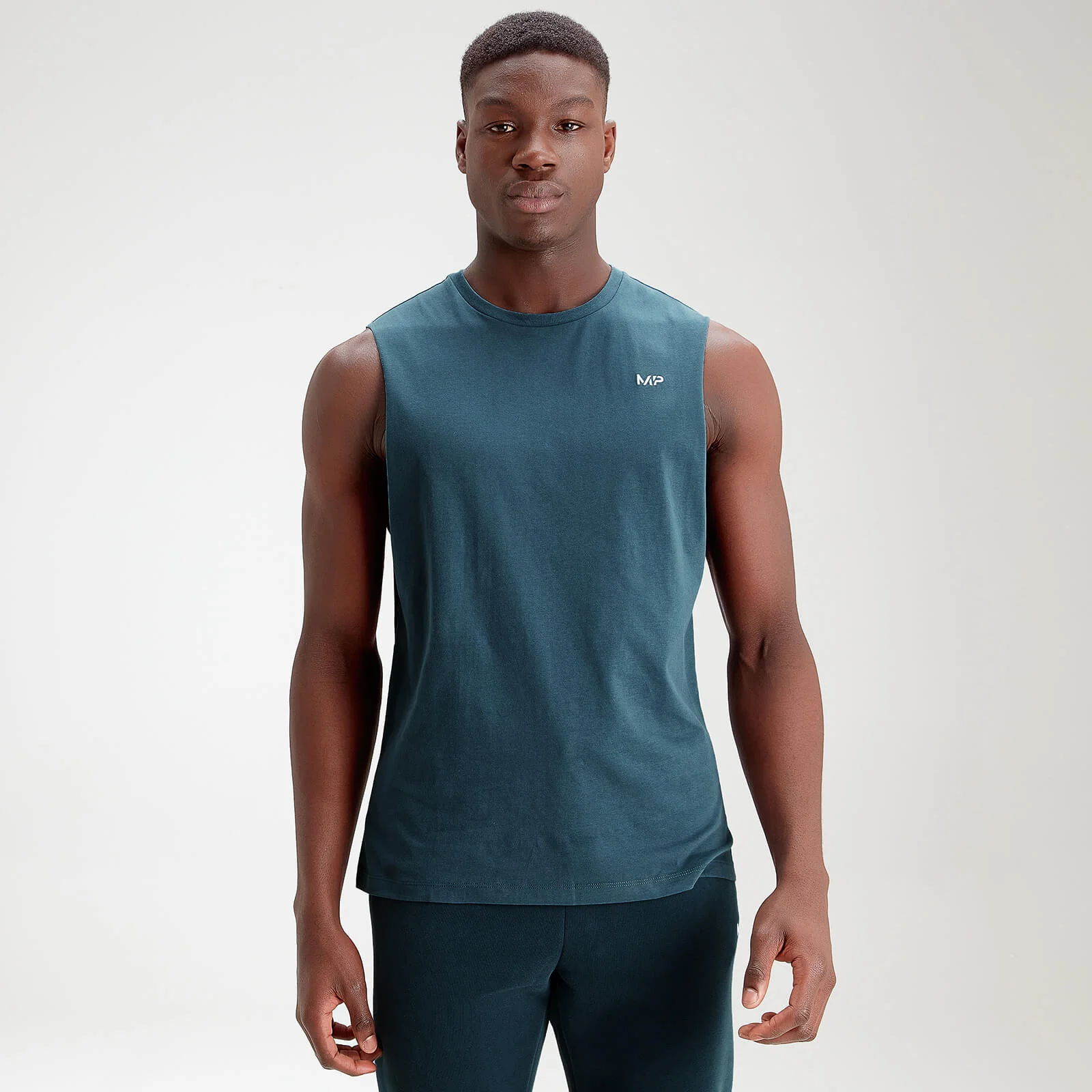 MP Men's Essentials Drop Armhole Tank - Deep Sea Blue - XXS kép 1
