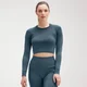 MP Női Shape Seamless Ultra Hosszú Ujjú Crop Top - Tengerkék