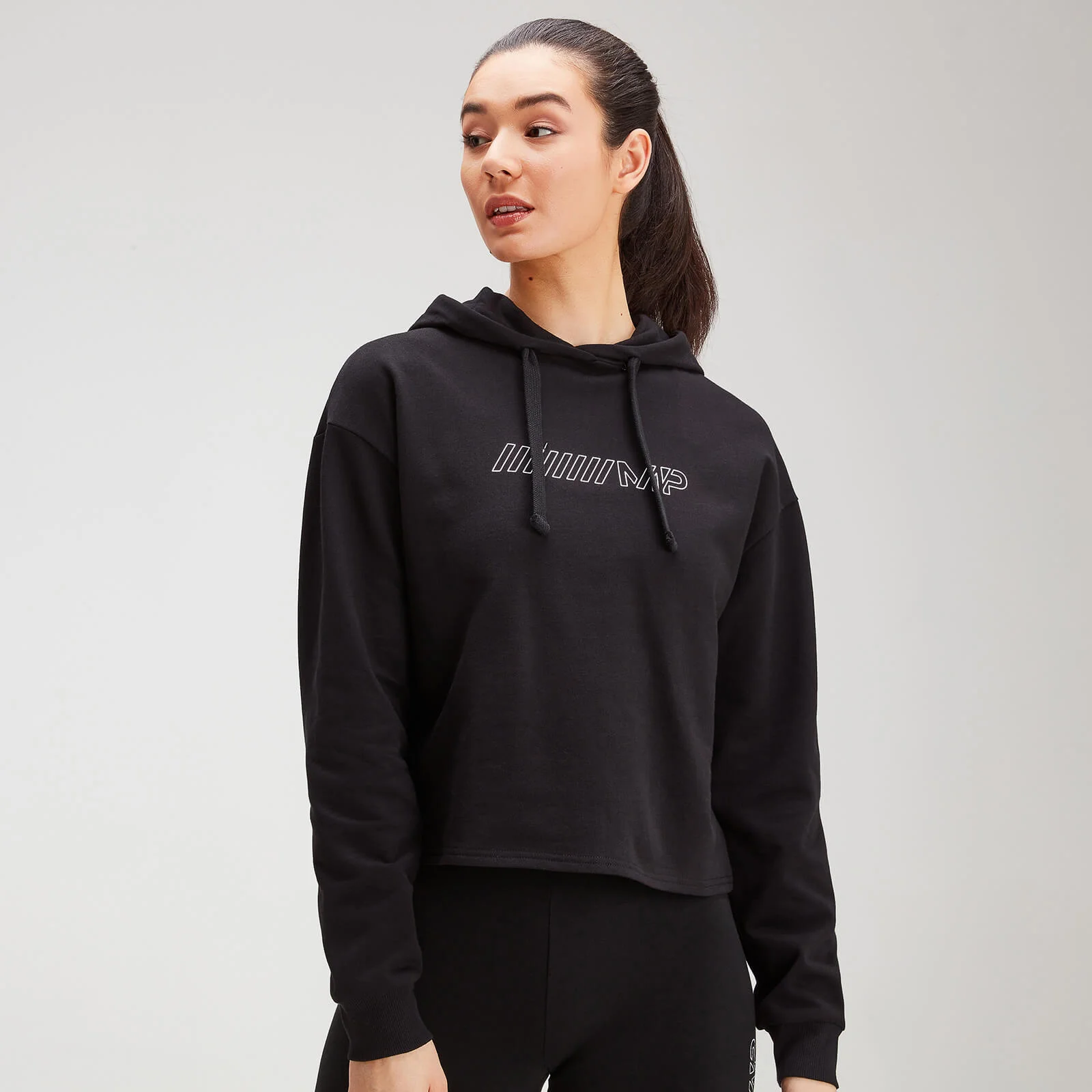 MP Women's Outline Graphic Hoodie - Black - XXS kép 1