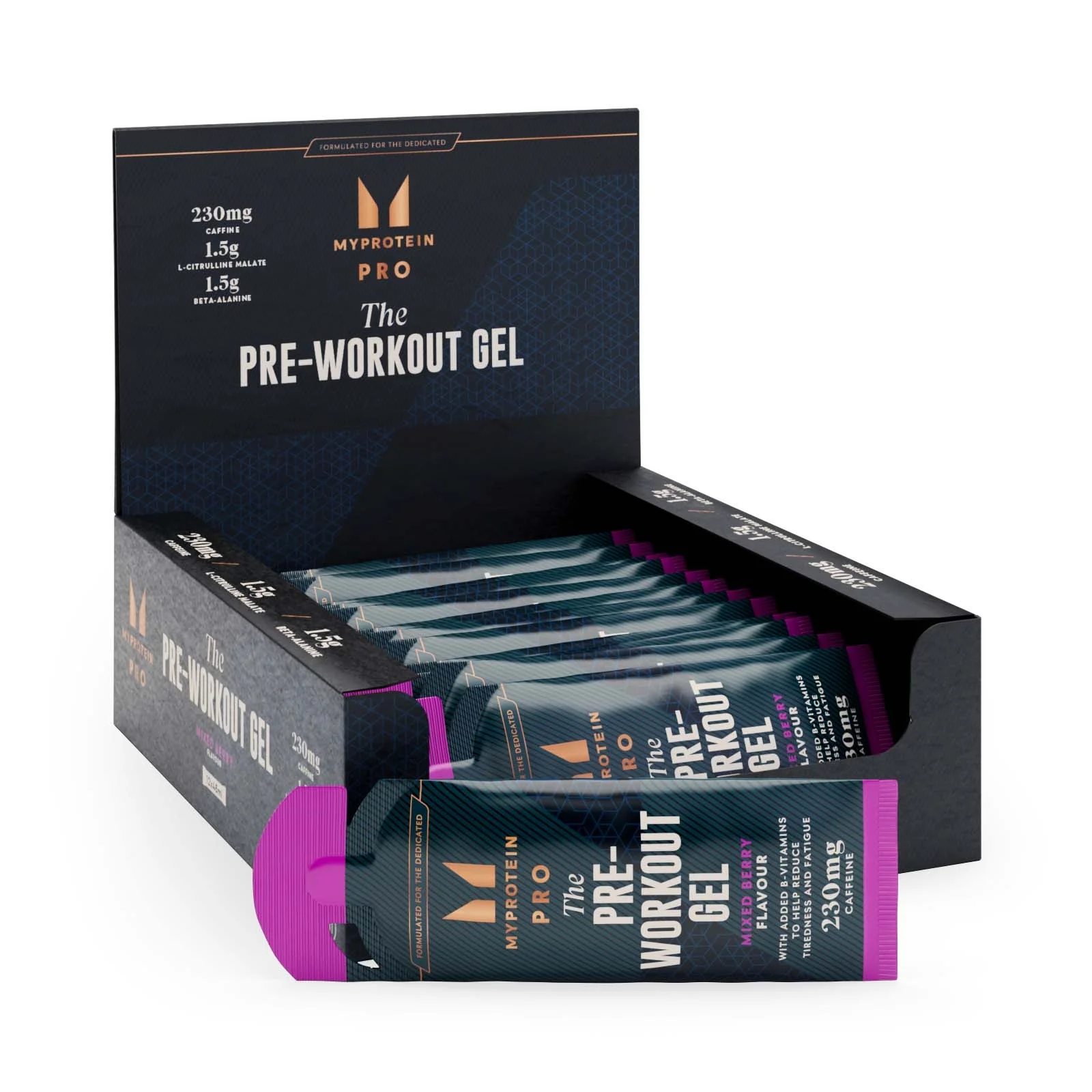 Pre-Workout Gel - 12 x 50g - Kevert erdei gyümölcs kép 1