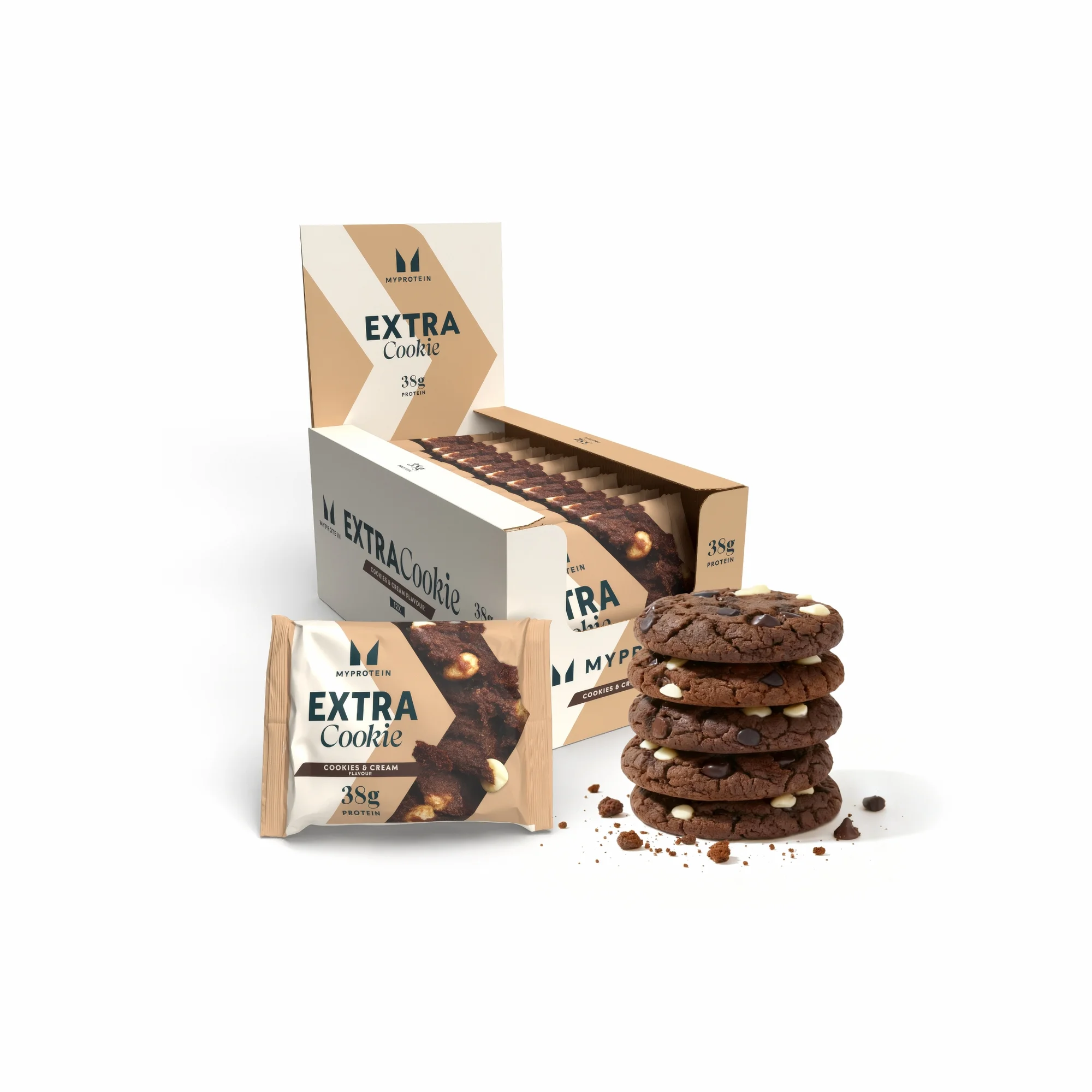 Protein Cookie - 12 x 75g - Cookies and Cream kép 1
