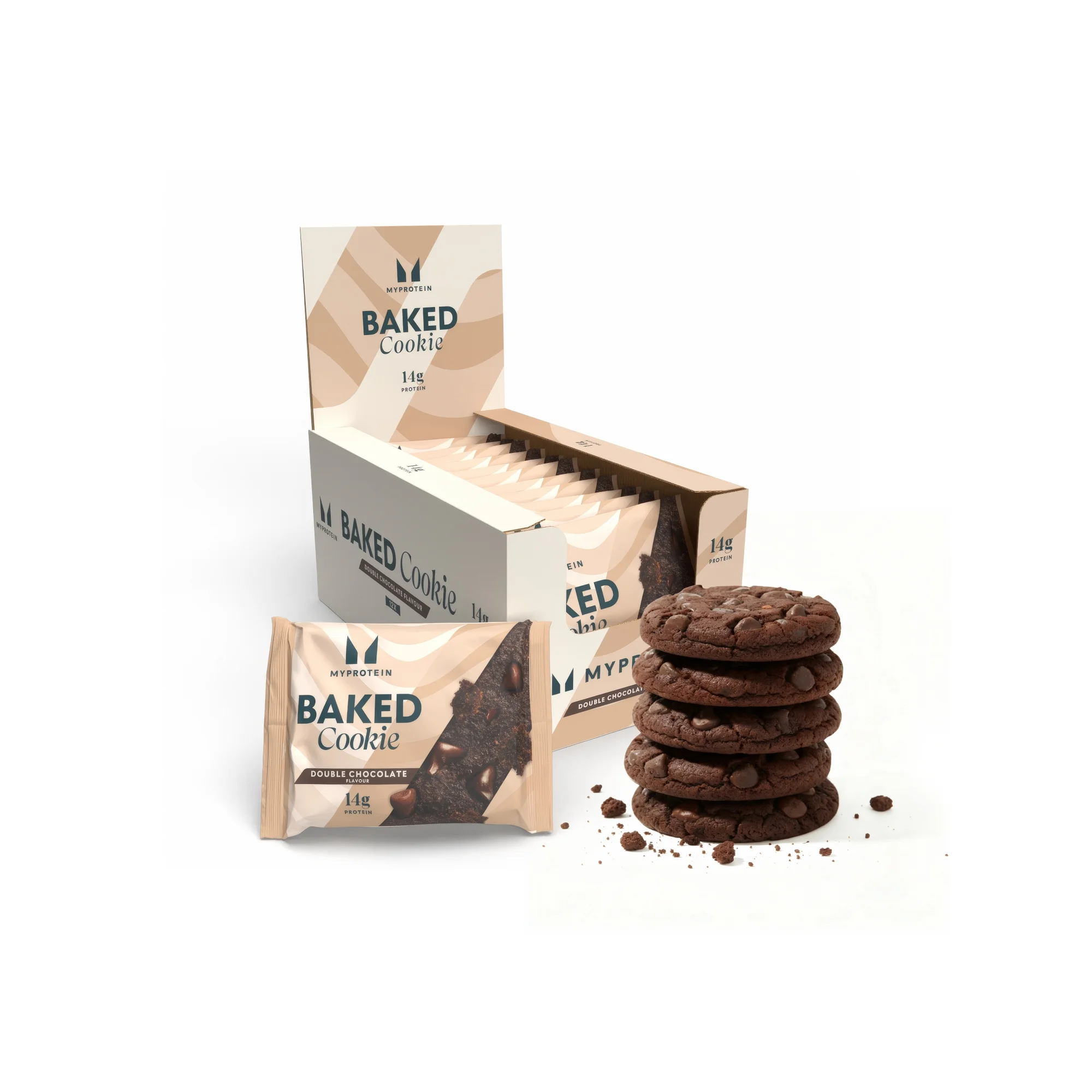 Baked Protein Cookie - 12 x 75g - Dupla csokoládé darabos kép 1