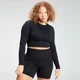 MP Női Shape Seamless Ultra Hosszú Ujjú Crop Top - Fekete