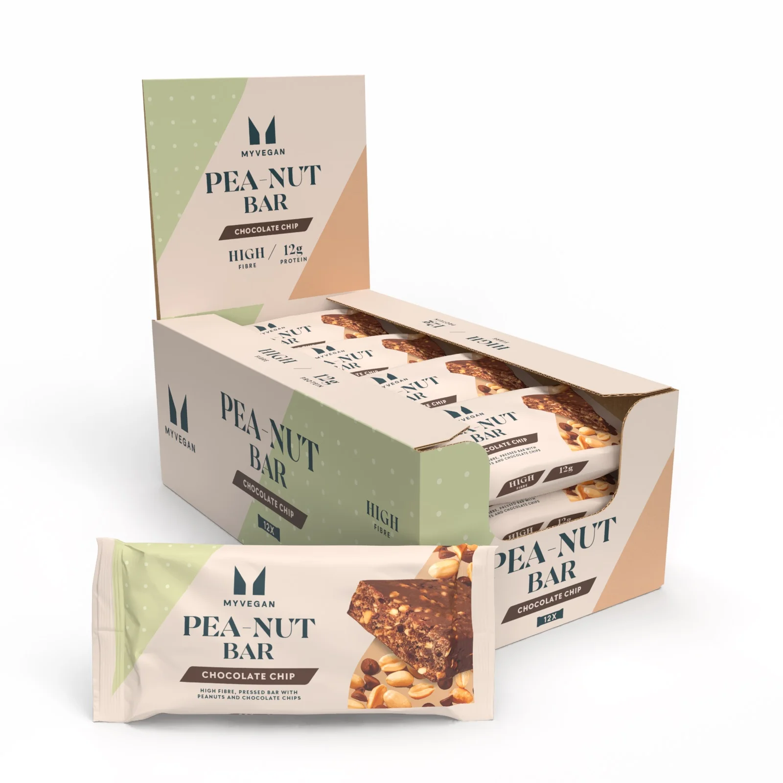 Pea-Nut Square vegán szelet - Csokoládé darabos kép 1