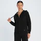 MP Essentials cipzáras kapucnis női felső - Fekete