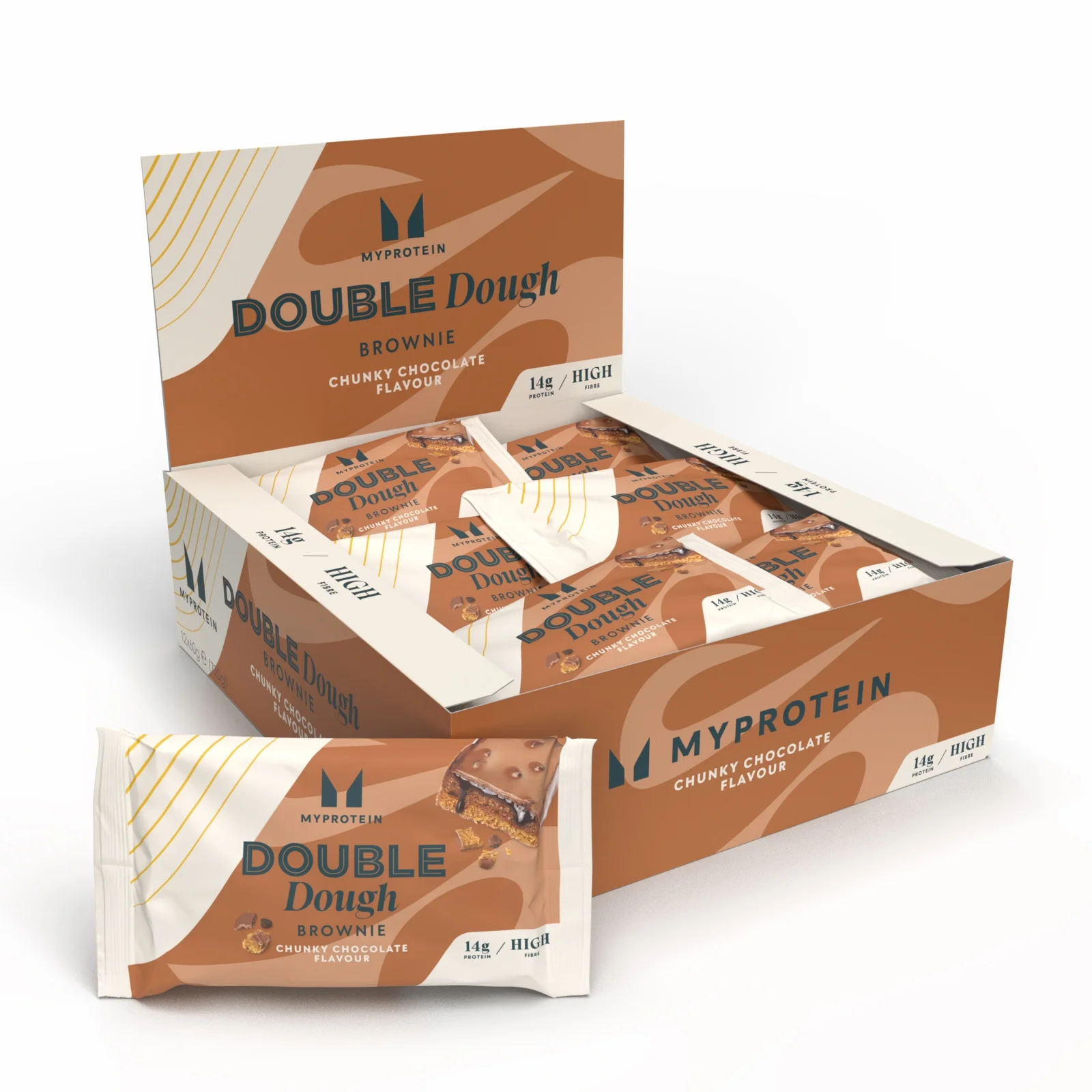Double Dough Brownie - 12 x 60g - Chunky Chocolate kép 1