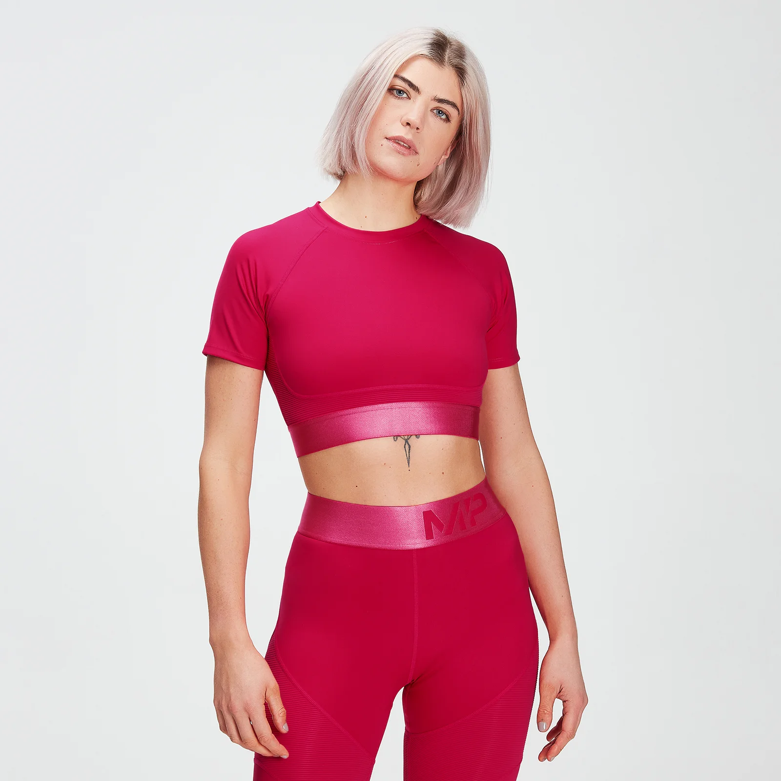 MP Női Adapt Textured Crop Top - Virtual Pink - XXS kép 1