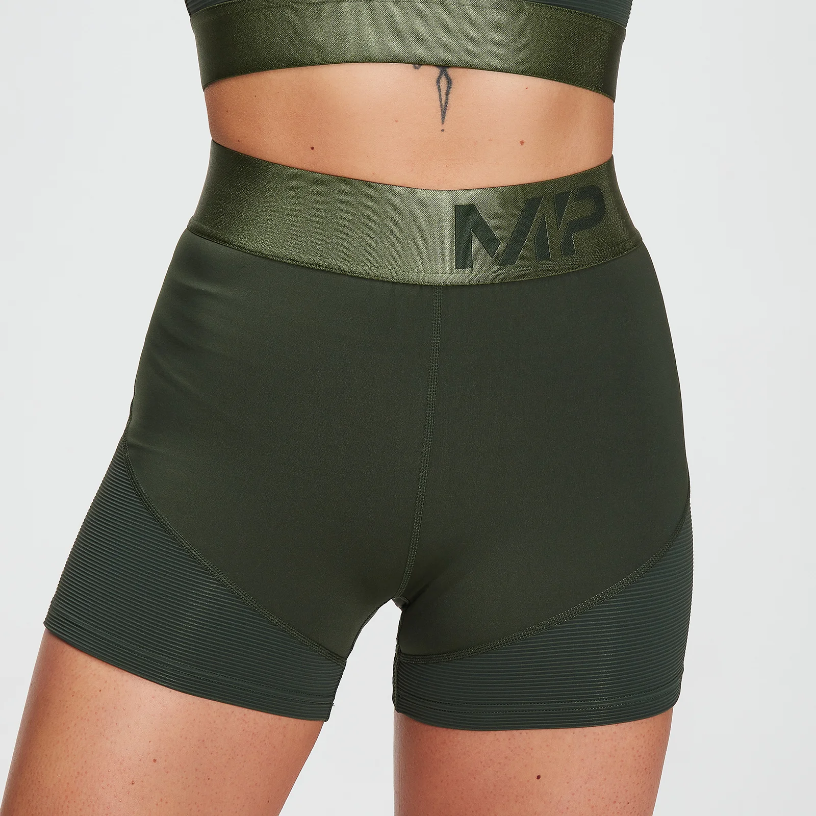 MP Women's Adapt Textured Shorts- Dark Green - XXS kép 1
