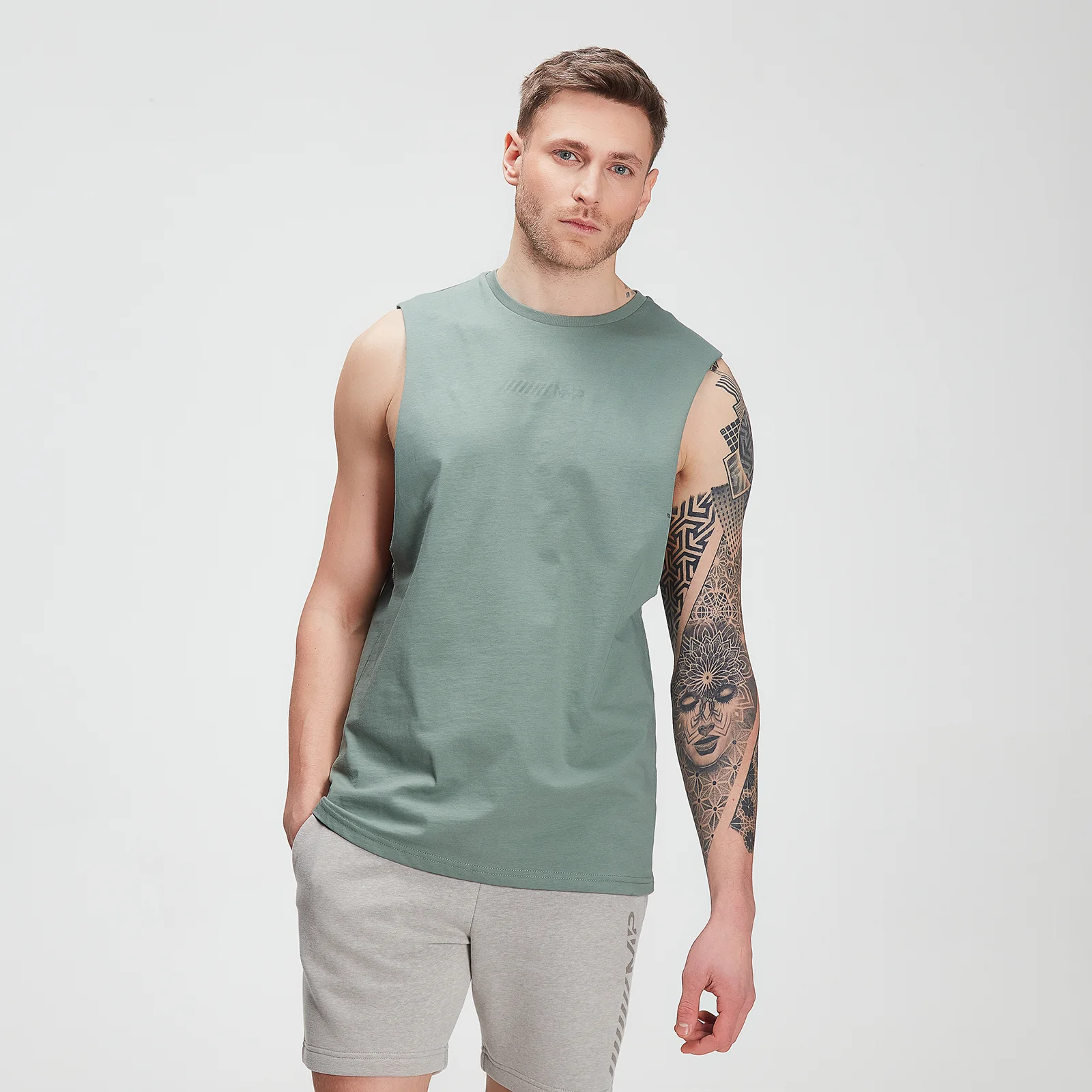 MP Men's Tonal Graphic Tank – Washed Green - XXS kép 1