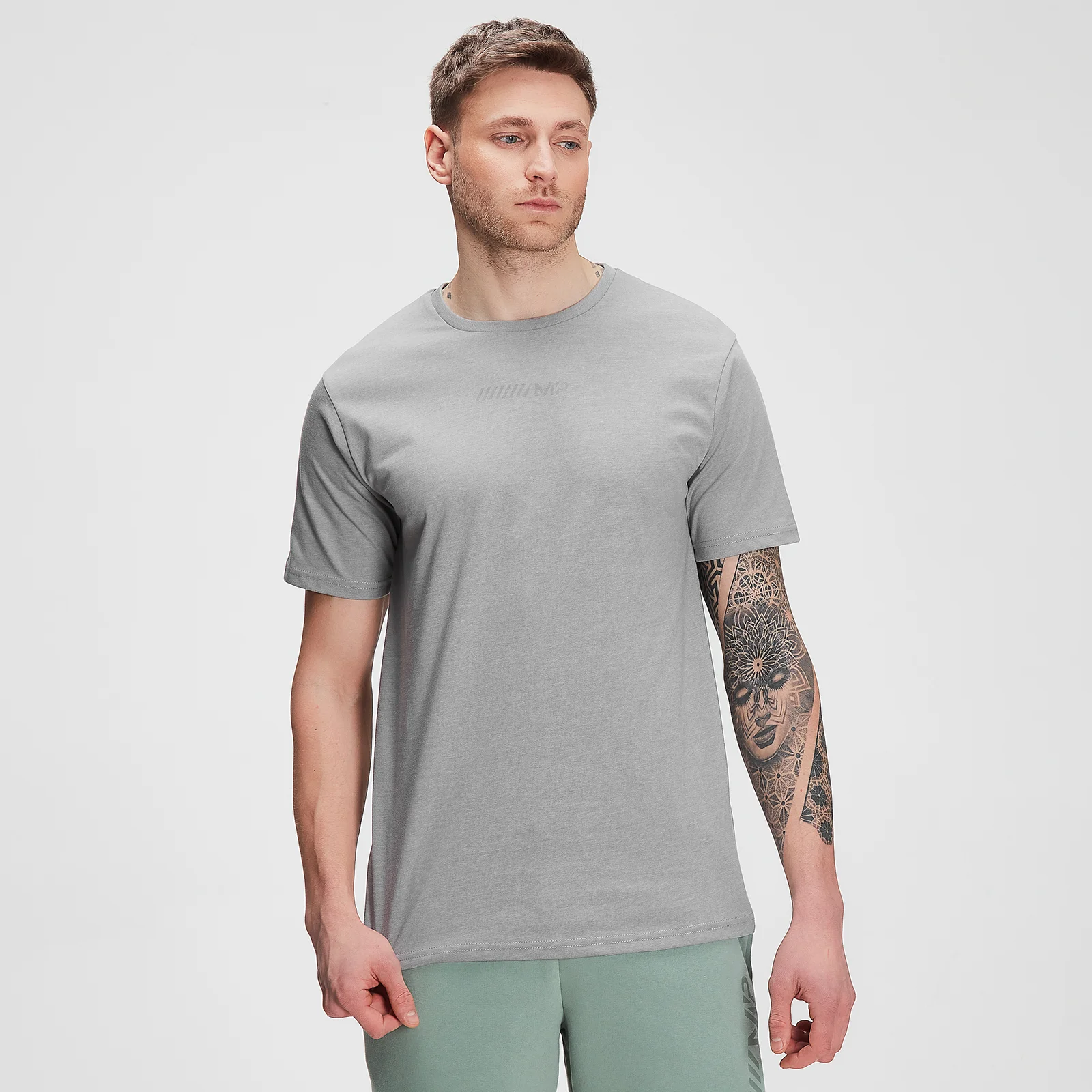 MP Men's Tonal Graphic Short Sleeve T-shirt – Storm Grey Marl - XXS kép 1