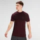 MP Férfi Essential Seamless rövid ujjú póló- Washed Oxblood Marl
